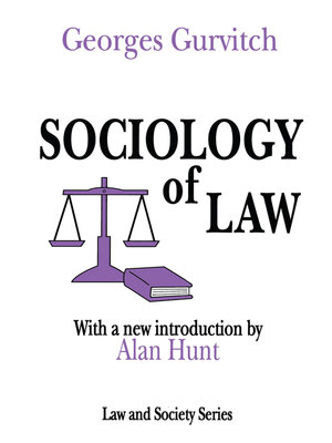 cover image of Sociology of Law